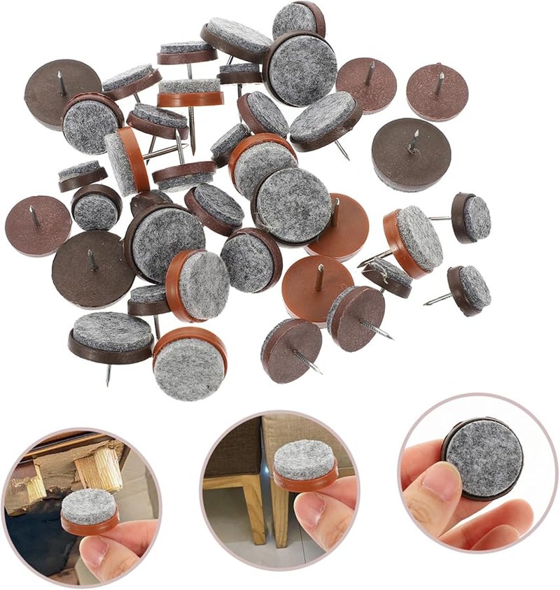 50 Pcs Chair Sliders Furniture Moving Pads For Hardwood Floor Rolling Chair - Image 4